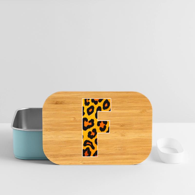 Leopard Effect Fire Orange Pattern Lunch Box