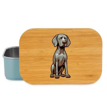 Weimaraner Amoureux Weimaraner Gardien Weimaraner - Boîte à goûter - bleu pâle - Devant