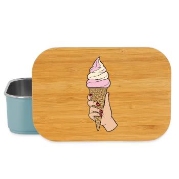 Italienisches Eis halten - Lunch Box - Hellblau - Vorne