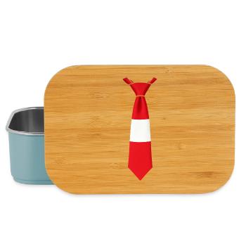 Lettische Krawatte – Flaggendesign - Lunch Box - Hellblau - Vorne