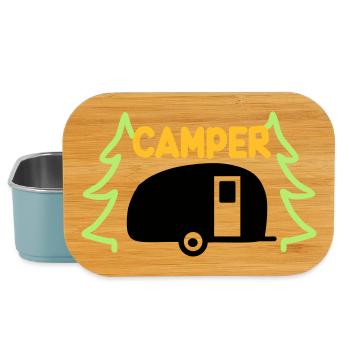 Camper - ready for vacation - Lunch Box - light blue - Front