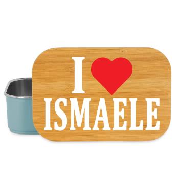 T-Shirt Name I love Ishmael Geschenkidee T-Shirt - Lunch Box - Hellblau - Vorne