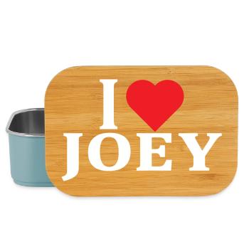 nom du t-shirt J’aime Joey idée cadeau de t-shirt - Boîte à goûter - bleu pâle - Devant