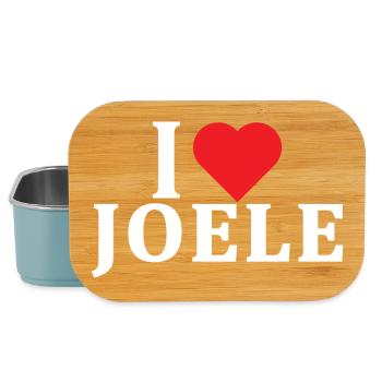 nom t-shirt J’aime Joele t-shirt idée cadeau - Boîte à goûter - bleu pâle - Devant
