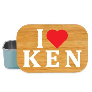 nom du t-shirt J’adore l’idée cadeau du t-shirt Ken - Boîte à goûter - bleu pâle - Devant