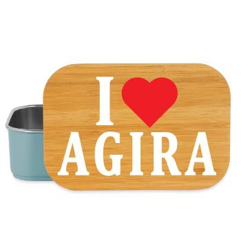 Sicily t-shirt I love Agira t-shirt gift idea - Lunch Box - light blue - Front