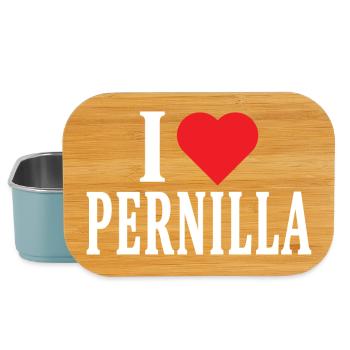 t-shirt j’aime Pernilla t-shirt idée cadeau - Boîte à goûter - bleu pâle - Devant