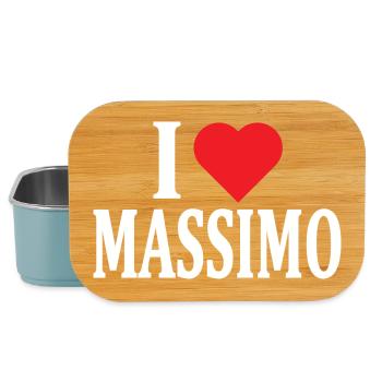 I love Massimo t-shirt gift idea t-shirt - Lunch Box - light blue - Front