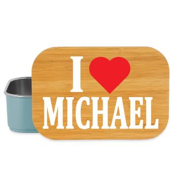 T-Shirt Ich liebe Michael T-Shirt Geschenkidee - Lunch Box - Hellblau - Vorne