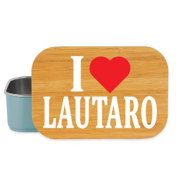 T-shirt J'aime Lautaro idée cadeau t-shirt - Boîte à goûter - bleu pâle - Devant