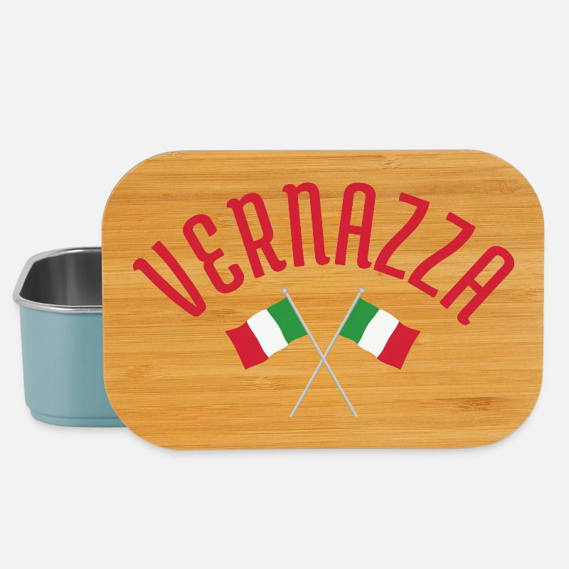 Vernazza Italian Flags - Lunch Box - light blue