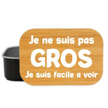 Je ne suis pas Gros — Visible et Fier - Boîte à goûter - noir - Devant