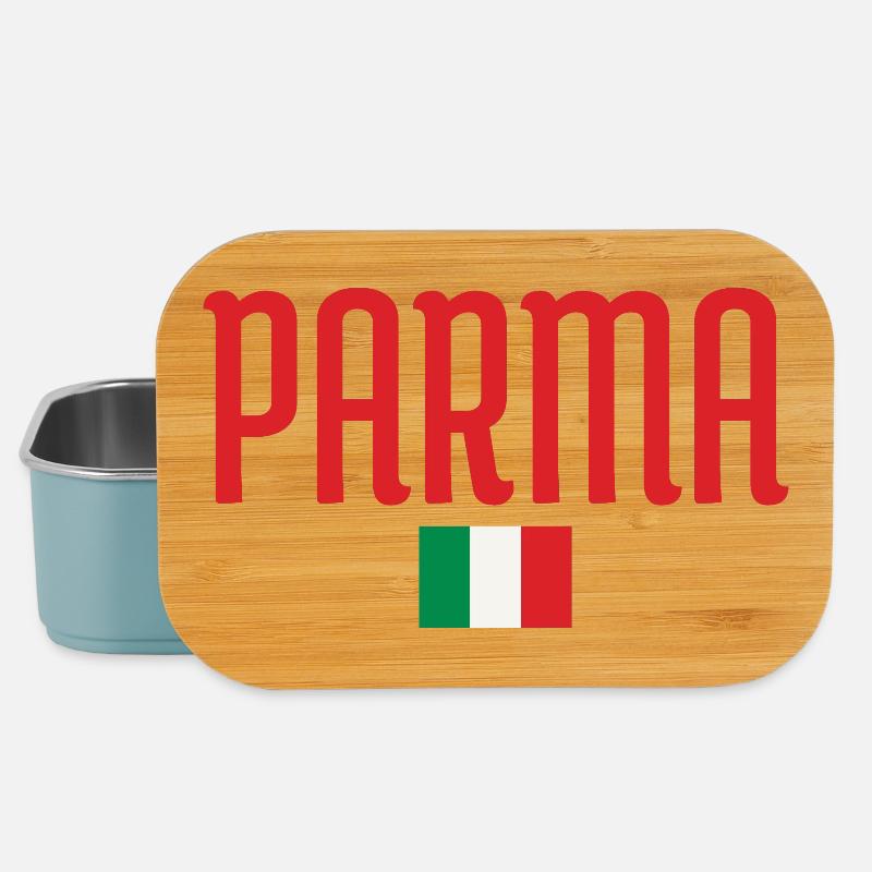 Parma Italy Flag Design - Lunch Box - light blue