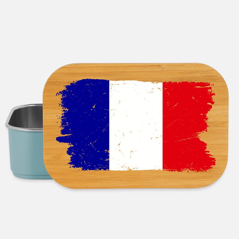 Bleu Blanc Rouge Pinceau Drapeau - Boîte à goûter - bleu pâle