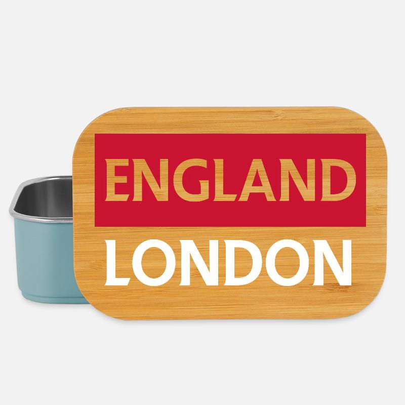 Rotationsdesign der englischen Flagge - Lunch Box - Hellblau