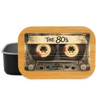 La nostalgie musicale rétro des années 80 - Boîte à goûter - noir - Devant