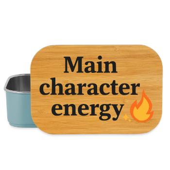 Main Character Energy with Flame - Lunch Box - light blue - Front