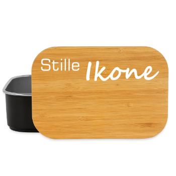 Icône silencieuse Contraste minimaliste - Boîte à goûter - noir - Devant