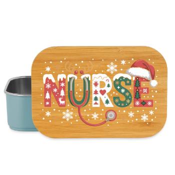Nurse Weihnachtsstethoskop Logo - Lunch Box - Hellblau - Vorne