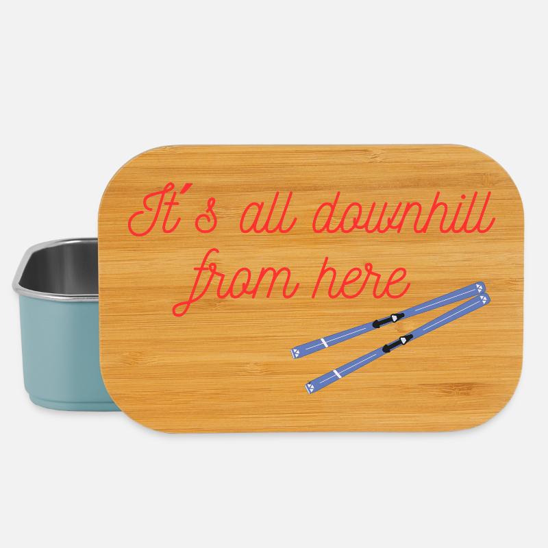 Ski Downhill From Here - Lunch Box - light blue