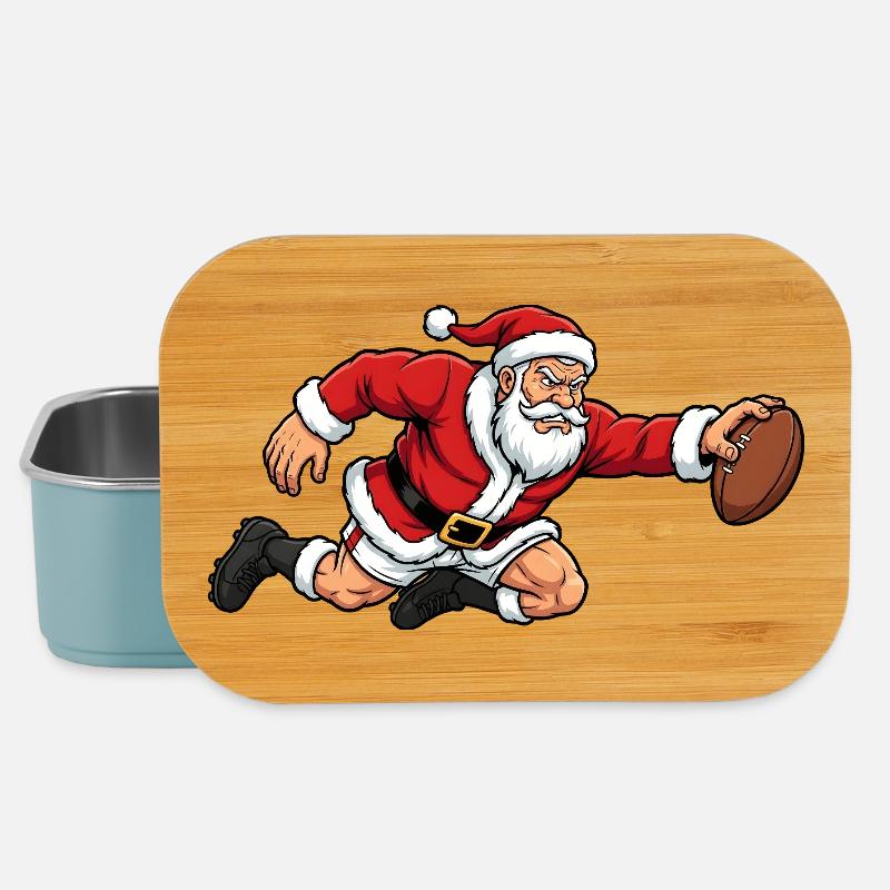 Weihnachtsmann-Rugby - Lunch Box - Hellblau