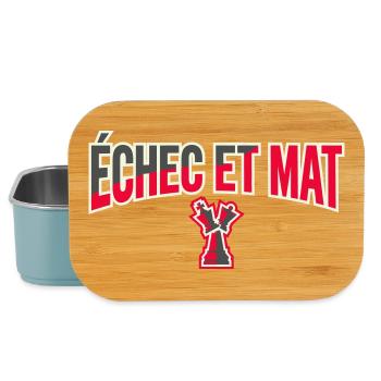 Logo Échec et Mat Rouge Roi Noir en Difficulté - Boîte à goûter - bleu pâle - Devant