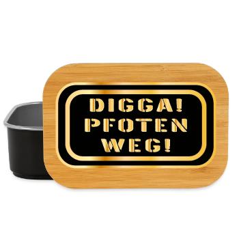 DIGGA PFOTEN WEG SPRÜCHE - Lunch Box - Schwarz - Vorne