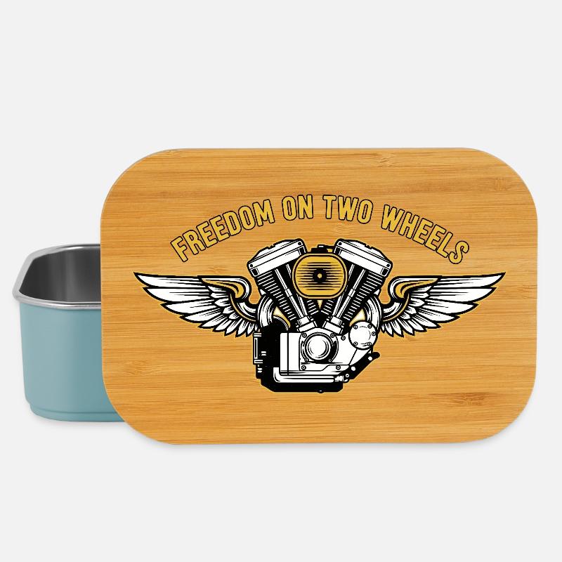 Freedom on Two Wheels - Lunch Box - Hellblau