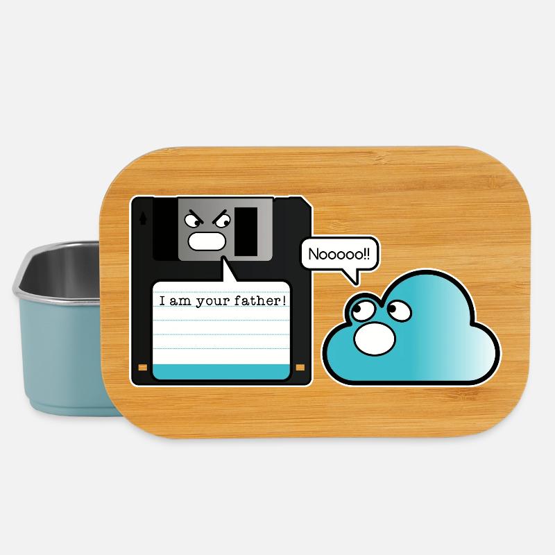 Diskette Cloud Speicher Vater Computer Witz - Lunch Box - Hellblau