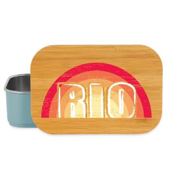 Rio logo Vintage Sunset - Boîte à goûter - bleu pâle - Devant