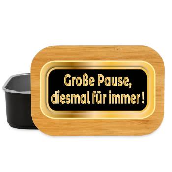 LEHRER LEHRERIN PENSIONIERUNG - Lunch Box - Schwarz - Vorne