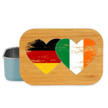 Germany Ireland Flag Heart used - Lunch Box - light blue - Front