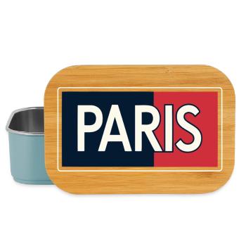 Paris blue and red blocks - Lunch Box - light blue - Front