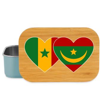 Senegal_Mauretanien_Flagge_Herz - Boîte à goûter - bleu pâle - Devant