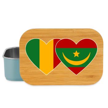 Mali_Mauretanien_Flagge_Herz - Boîte à goûter - bleu pâle - Devant