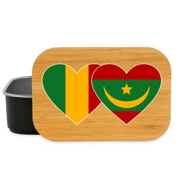 Mali_Mauretanien_Flagge_Herz - Lunch Box - black - Front