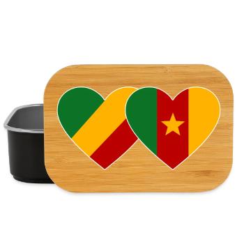 Kongo Kamerun Flagge - Lunch Box - Schwarz - Vorne