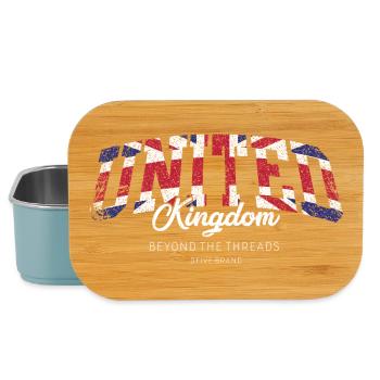 United Kingdom Flag Typography - Lunch Box - light blue - Front