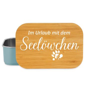 Löwchen: Im Urlaub mit dem Seelöwchen (white) - Lunch Box - Hellblau - Vorne