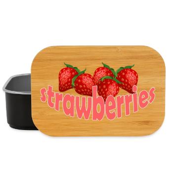 Fraises - Boîte à goûter - noir - Devant