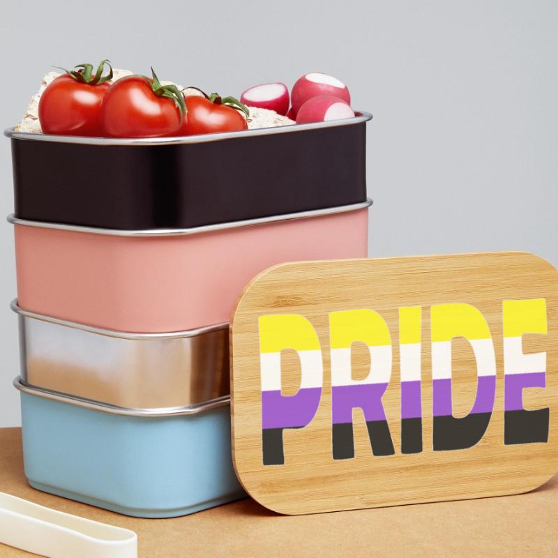 Pride lettering Non-Binary Non-Binary LGBTQ Lunch Box