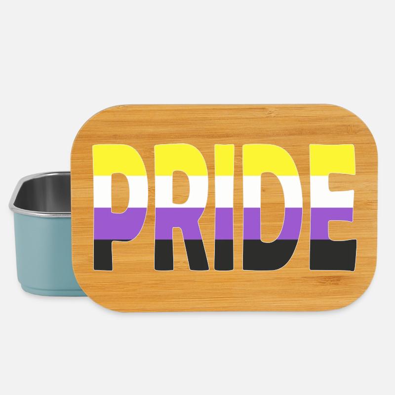 Pride Schriftzug Non-Binary Nichtbinär LGBTQ - Lunch Box - Hellblau