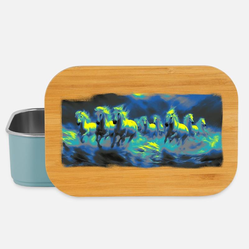 Wild Horses - Lunch Box - light blue