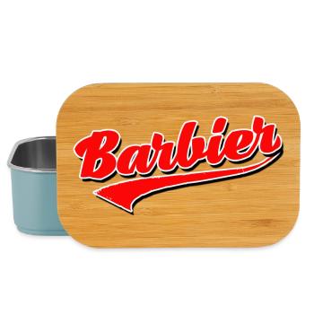 barber hair beard barber shave men barber - Lunch Box - light blue - Front