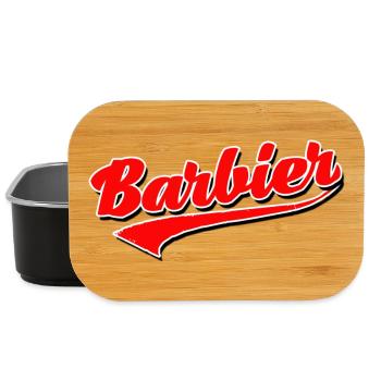 barber hair beard barber shave men barber - Lunch Box - black - Front