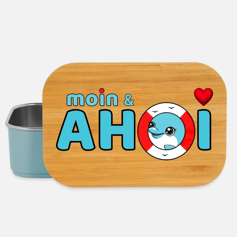 Moin et Ahoy - Boîte à goûter - bleu pâle