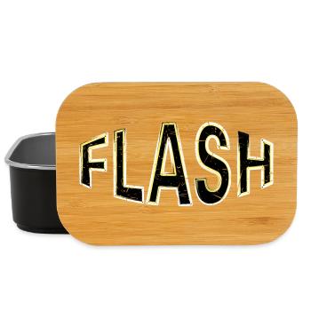 Étiquette FLASH avec flashs - Boîte à goûter - noir - Devant