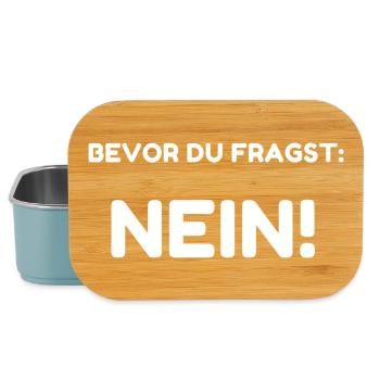 Bevor du fragst: Nein! - Lunch Box - Hellblau - Vorne