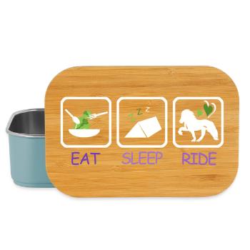iceland competition shirts vegetarian tent ride - Lunch Box - Hellblau - Vorne