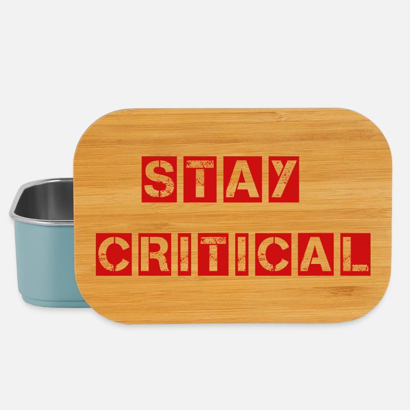 Stay Critical Shirt - Question Everything - Lunch Box - light blue